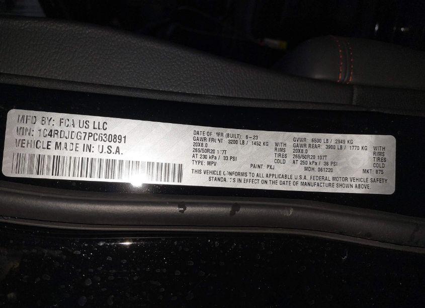 Photo 9 of 2023 Dodge Durango GT PLUS AWD (VIN 1C4RDJDG7PC630891)