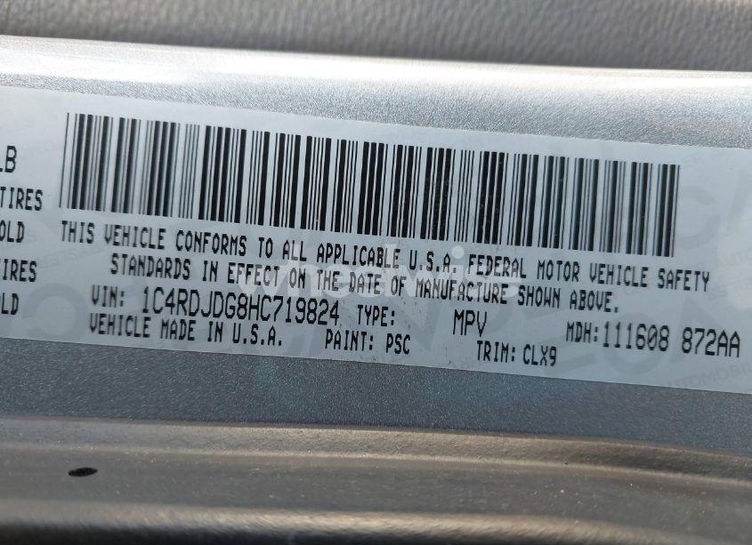 Photo 9 of 2017 Dodge Durango GT AWD (VIN 1C4RDJDG8HC719824)