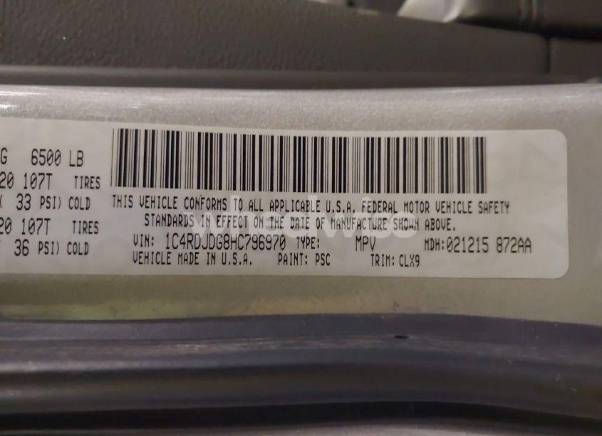 Photo 9 of 2017 Dodge Durango GT AWD (VIN 1C4RDJDG8HC796970)