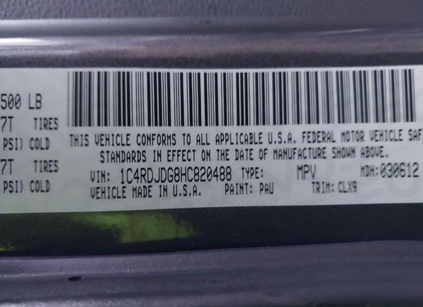 Photo 9 of 2017 Dodge Durango GT AWD (VIN 1C4RDJDG8HC820488)