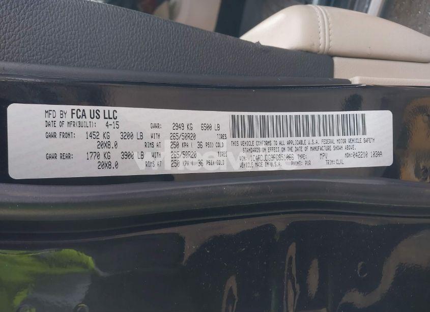 Photo 9 of 2015 Dodge Durango LIMITED (VIN 1C4RDJDG9FC851066)