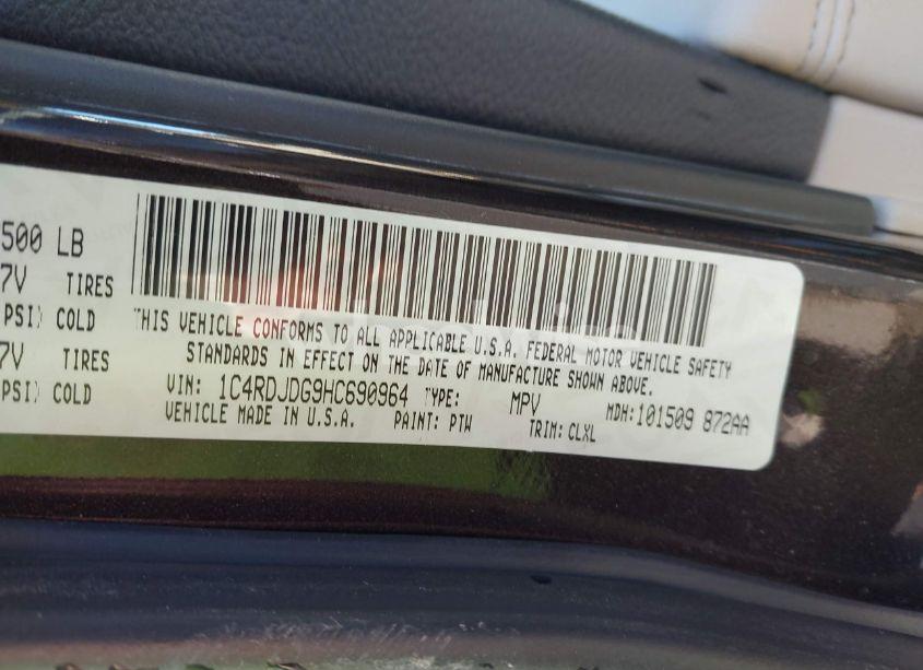 Photo 9 of 2017 Dodge Durango GT AWD (VIN 1C4RDJDG9HC690964)