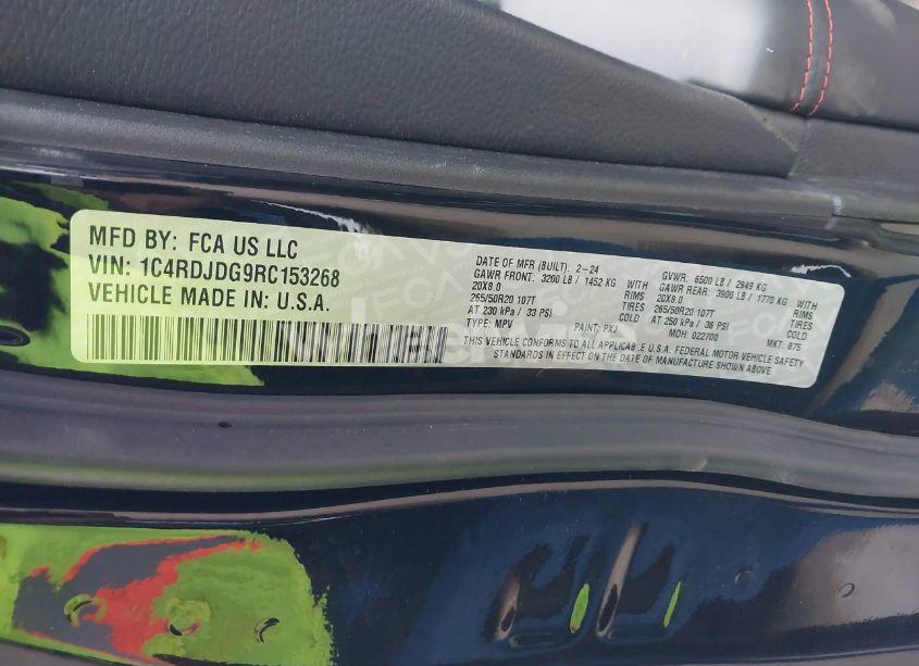 Photo 9 of 2024 Dodge Durango GT PLUS AWD (VIN 1C4RDJDG9RC153268)