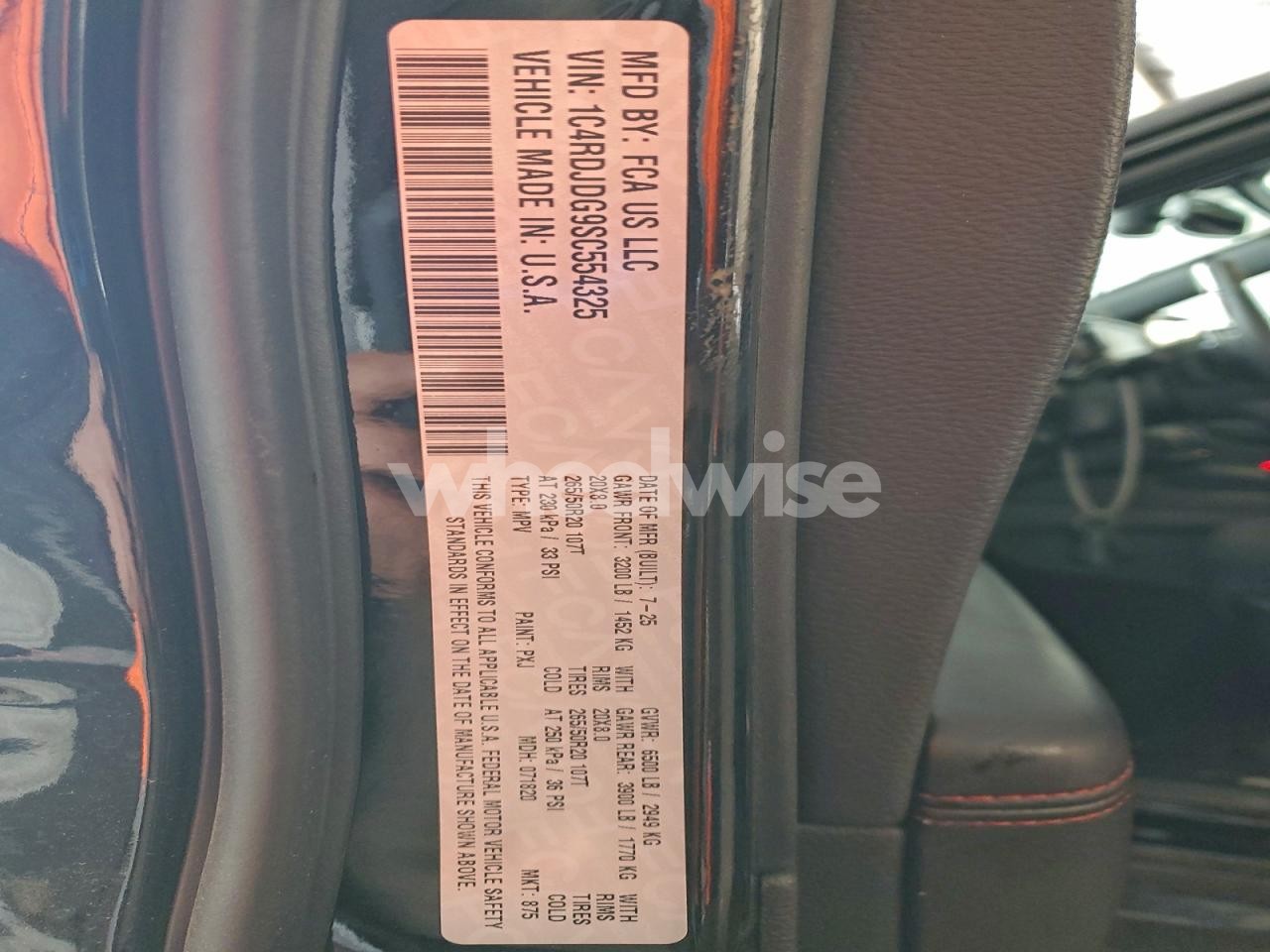 Photo 14 of 2025 DODGE DURANGO GT (VIN 1C4RDJDG9SC554325)