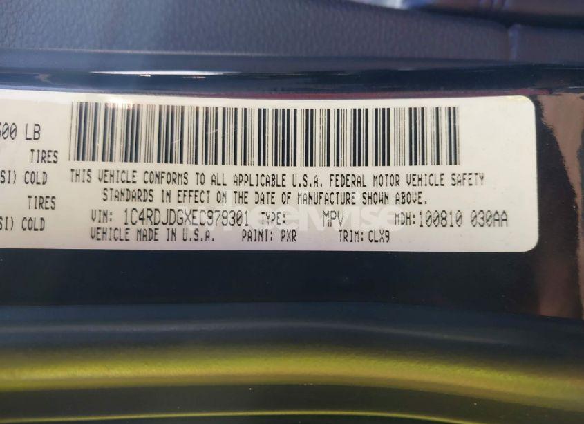 Photo 9 of 2014 Dodge Durango LIMITED (VIN 1C4RDJDGXEC979301)