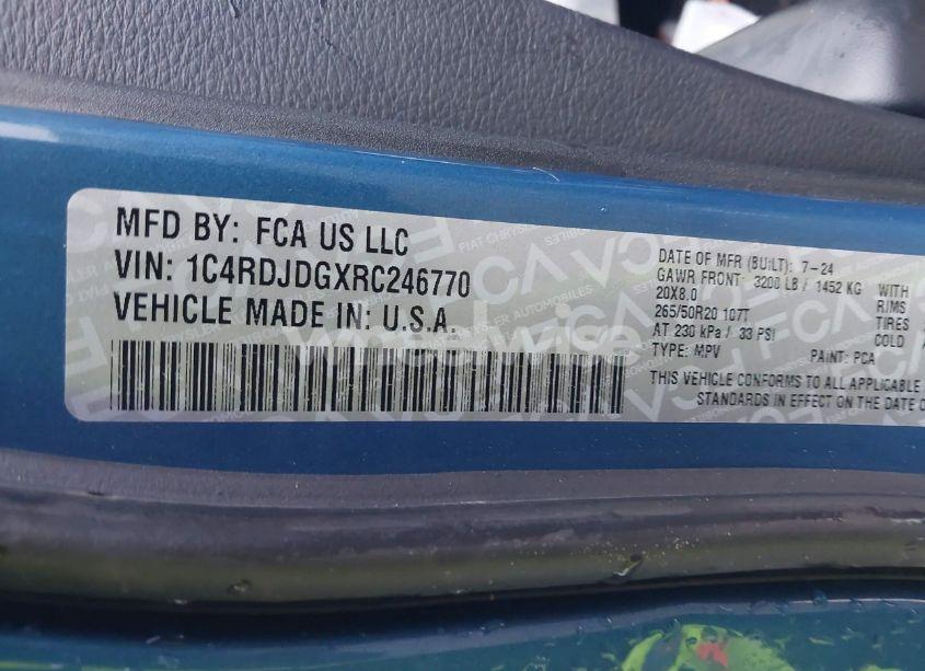 Photo 9 of 2024 Dodge Durango GT AWD (VIN 1C4RDJDGXRC246770)