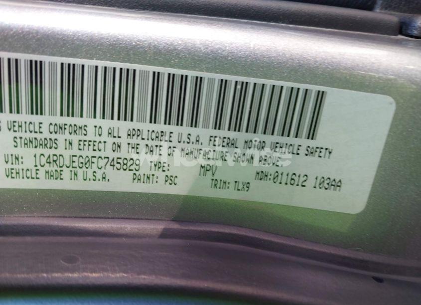 Photo 9 of 2015 Dodge Durango CITADEL (VIN 1C4RDJEG0FC745829)