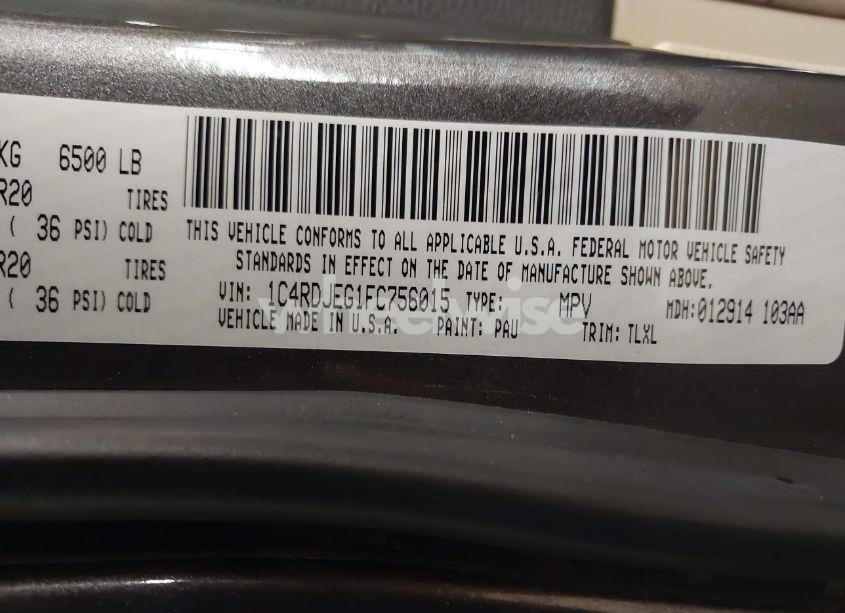 Photo 9 of 2015 Dodge Durango CITADEL (VIN 1C4RDJEG1FC756015)