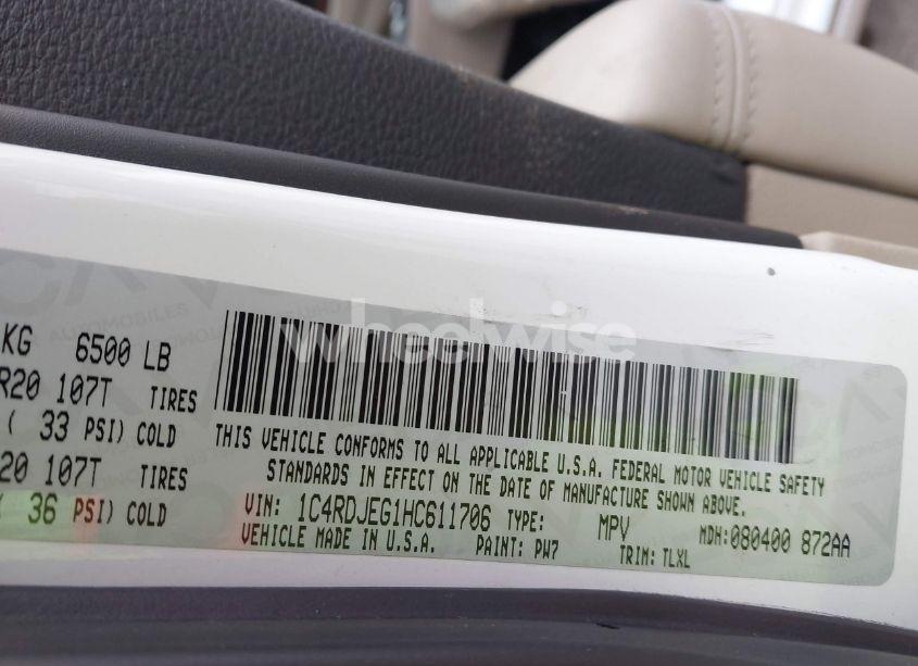 Photo 9 of 2017 Dodge Durango CITADEL AWD (VIN 1C4RDJEG1HC611706)