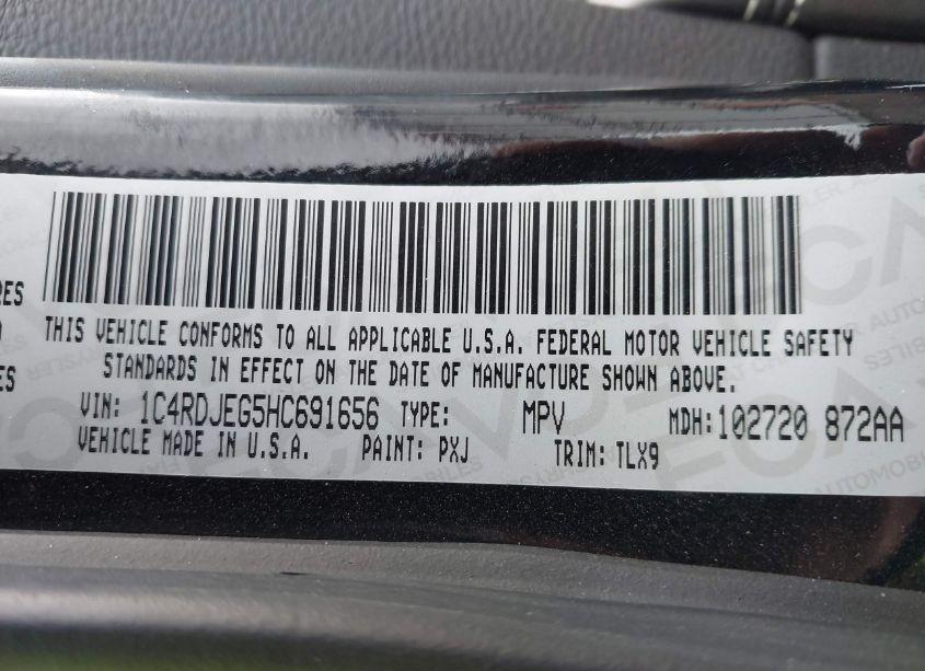 Photo 9 of 2017 Dodge Durango CITADEL AWD (VIN 1C4RDJEG5HC691656)