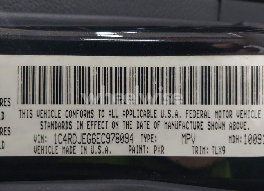 Photo 9 of 2014 Dodge Durango CITADEL (VIN 1C4RDJEG6EC978094)