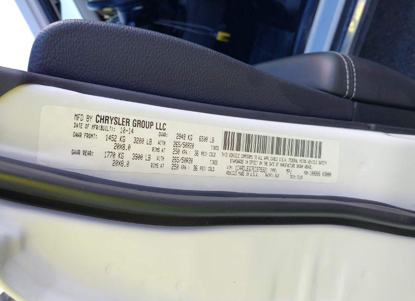 Photo 9 of 2014 Dodge Durango CITADEL (VIN 1C4RDJEG7EC979321)