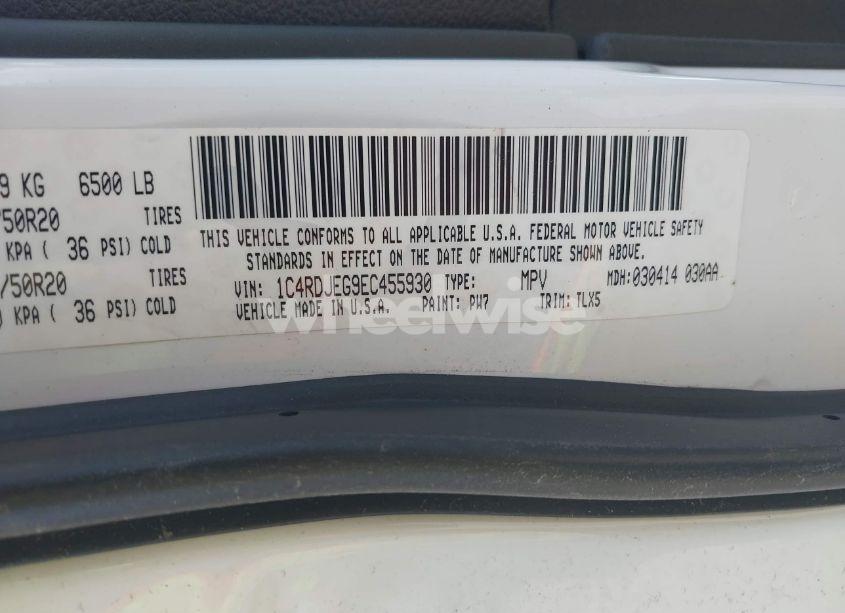 Photo 9 of 2014 Dodge Durango CITADEL (VIN 1C4RDJEG9EC455930)