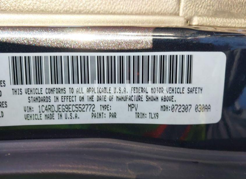 Photo 9 of 2014 Dodge Durango CITADEL (VIN 1C4RDJEG9EC552772)