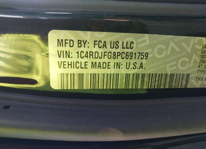 Photo 9 of 2023 Dodge Durango PURSUIT AWD (VIN 1C4RDJFG8PC691759)