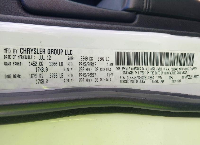 Photo 9 of 2013 Jeep Grand CHEROKEE LAREDO (VIN 1C4RJEAG0DC514254)