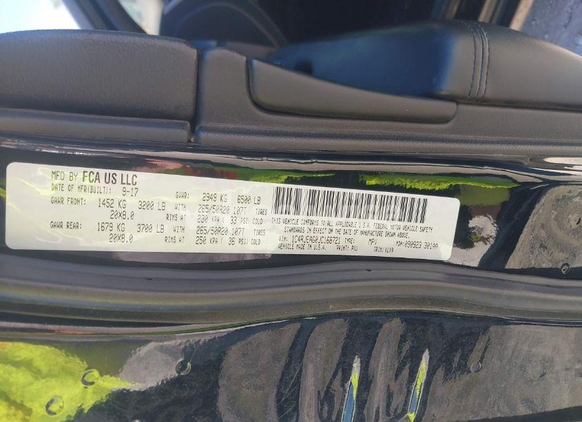 Photo 9 of 2018 Jeep Grand CHEROKEE ALTITUDE 4X2 (VIN 1C4RJEAG0JC168721)