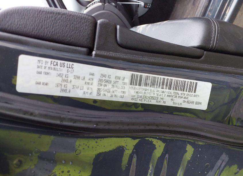 Photo 9 of 2017 Jeep Grand CHEROKEE ALTITUDE 4X2 (VIN 1C4RJEAG1HC956319)