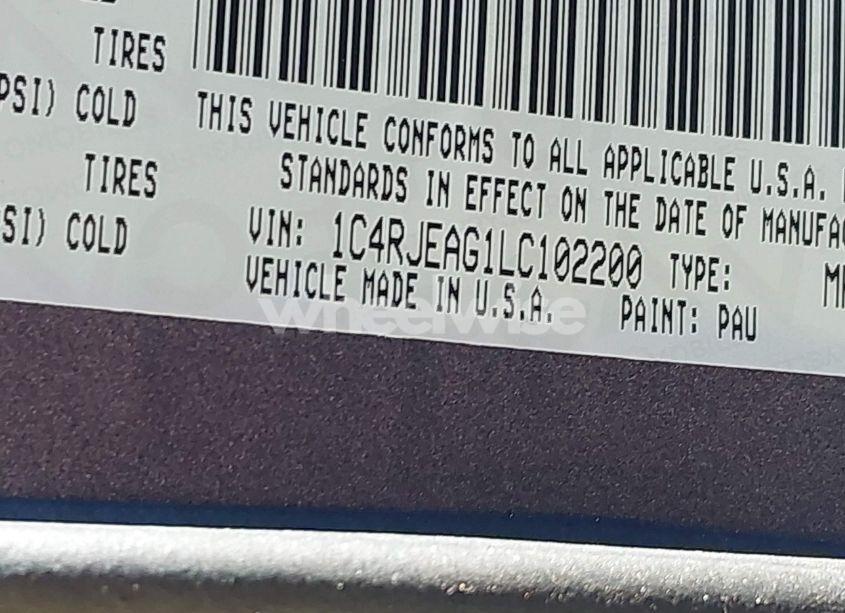 Photo 9 of 2020 Jeep Grand CHEROKEE LAREDO E 4X2 (VIN 1C4RJEAG1LC102200)