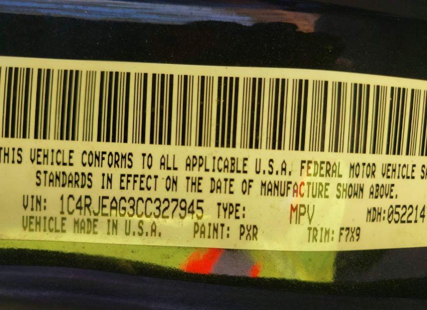 Photo 9 of 2012 Jeep Grand CHEROKEE LAREDO (VIN 1C4RJEAG3CC327945)