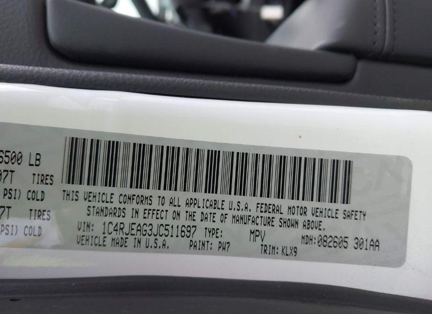 Photo 9 of 2018 Jeep Grand CHEROKEE ALTITUDE 4X2 (VIN 1C4RJEAG3JC511697)