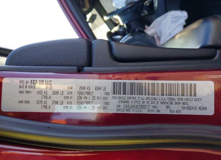 Photo 9 of 2019 Jeep Grand CHEROKEE LAREDO 4X2 (VIN 1C4RJEAG3KC555717)