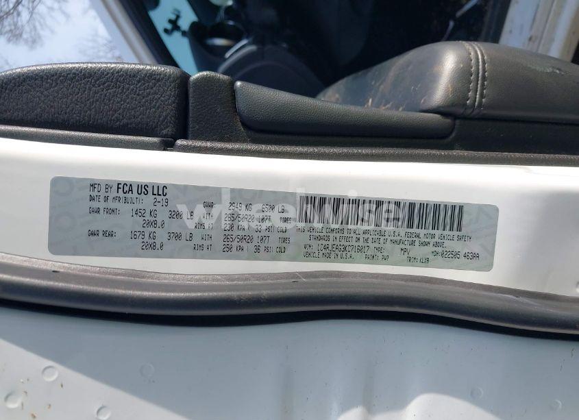 Photo 9 of 2019 Jeep Grand CHEROKEE ALTITUDE 4X2 (VIN 1C4RJEAG3KC716017)