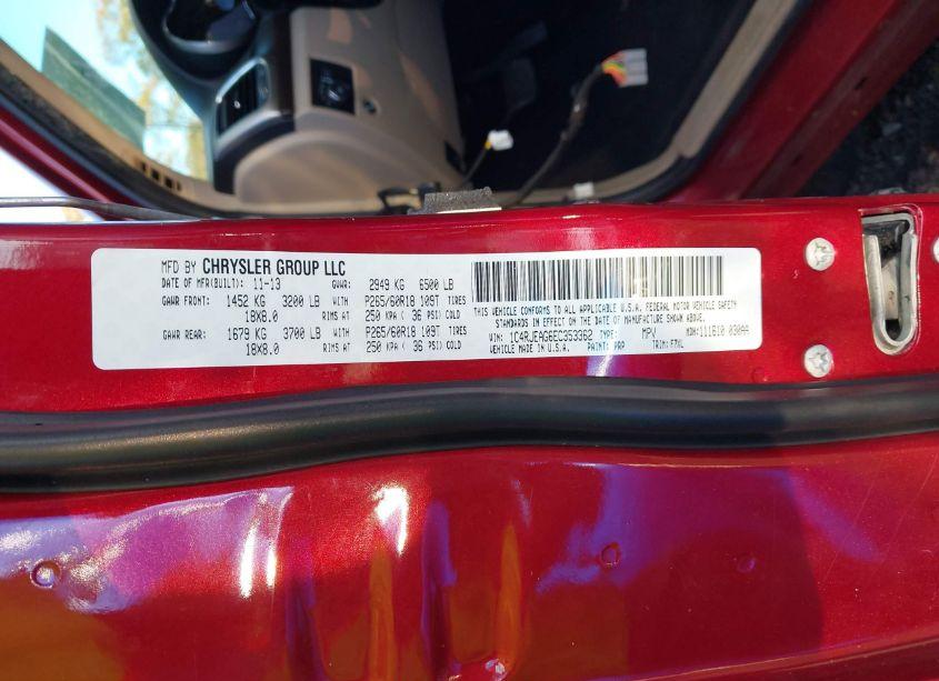 Photo 9 of 2014 Jeep Grand CHEROKEE LAREDO (VIN 1C4RJEAG6EC353362)