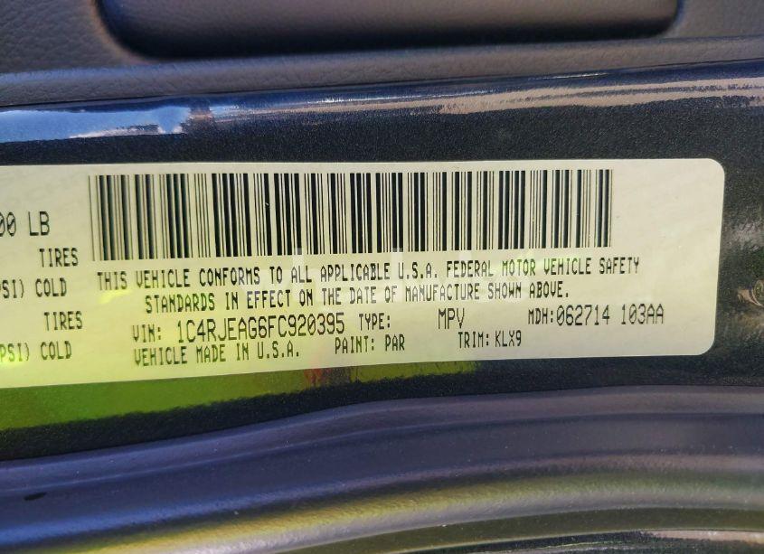 Photo 9 of 2015 Jeep Grand CHEROKEE ALTITUDE (VIN 1C4RJEAG6FC920395)