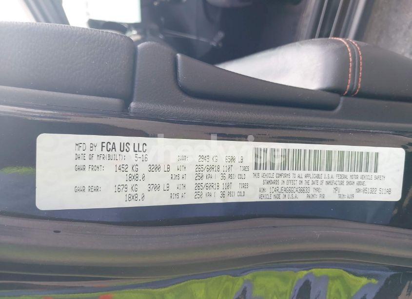 Photo 9 of 2016 Jeep Grand CHEROKEE 75TH ANNIVERSARY (VIN 1C4RJEAG6GC436633)