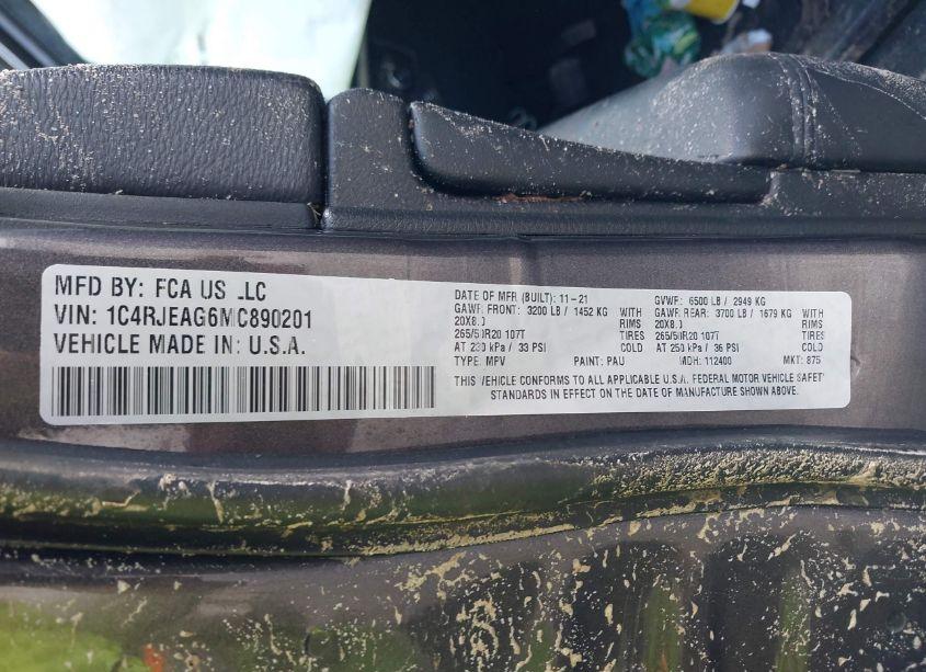 Photo 9 of 2021 Jeep Grand CHEROKEE (VIN 1C4RJEAG6MC890201)