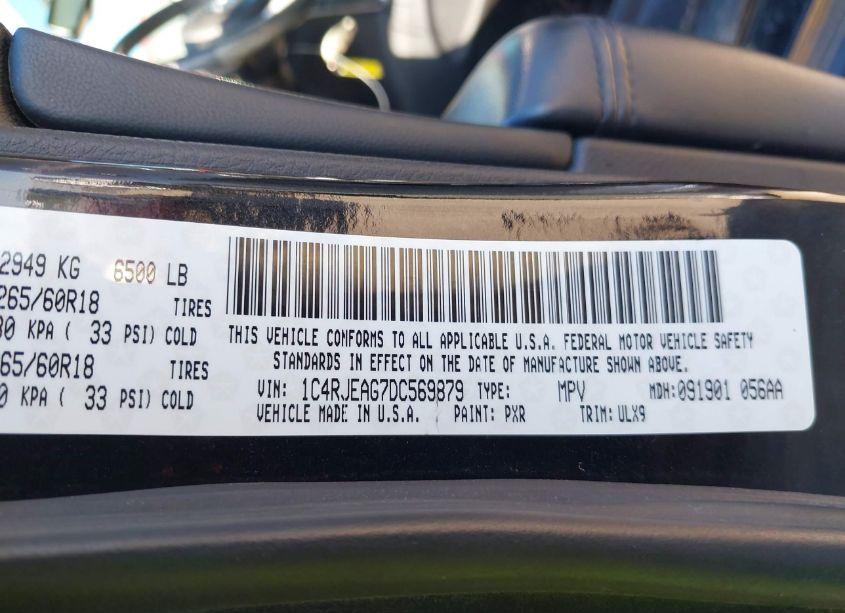 Photo 9 of 2013 Jeep Grand CHEROKEE LAREDO (VIN 1C4RJEAG7DC569879)