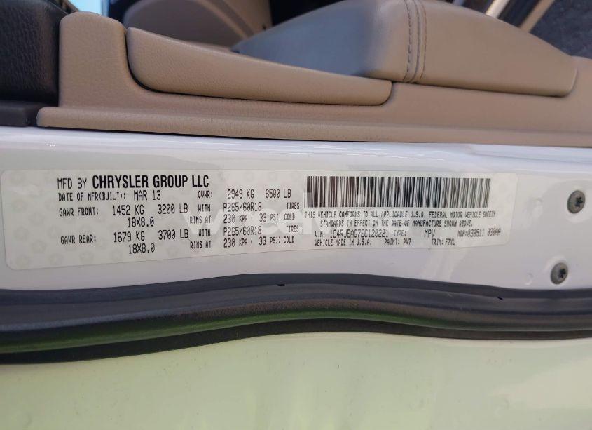 Photo 9 of 2014 Jeep Grand CHEROKEE LAREDO (VIN 1C4RJEAG7EC120221)