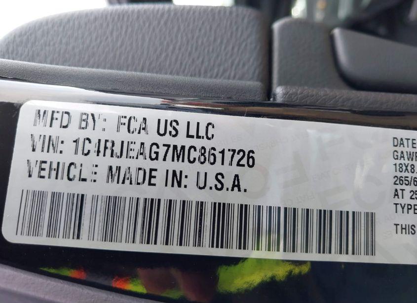 Photo 9 of 2021 Jeep Grand CHEROKEE LAREDO X 4X2 (VIN 1C4RJEAG7MC861726)