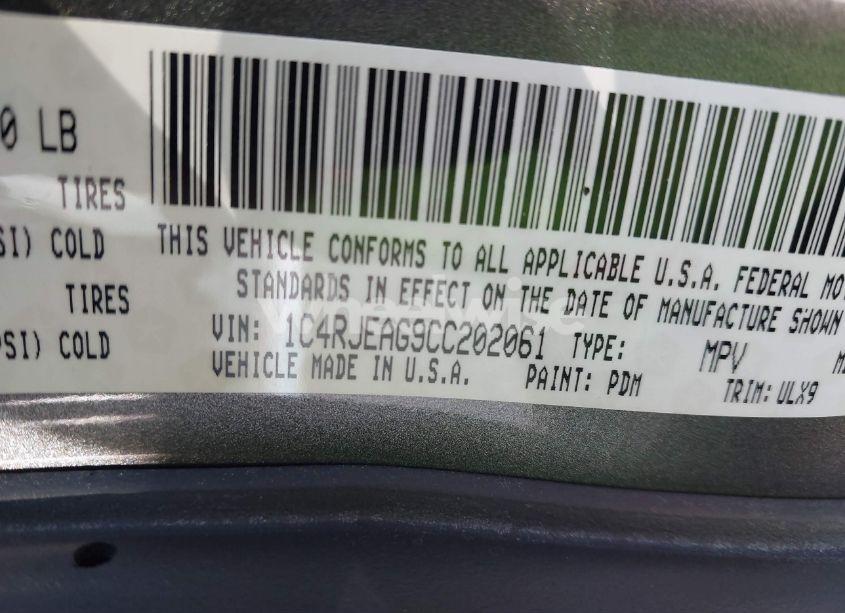 Photo 9 of 2012 Jeep Grand CHEROKEE LAREDO (VIN 1C4RJEAG9CC202061)