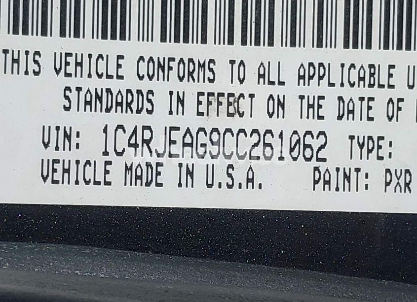 Photo 9 of 2012 Jeep Grand CHEROKEE LAREDO (VIN 1C4RJEAG9CC261062)