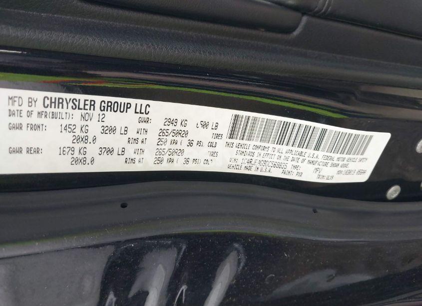 Photo 9 of 2013 Jeep Grand CHEROKEE LAREDO (VIN 1C4RJEAG9DC569835)