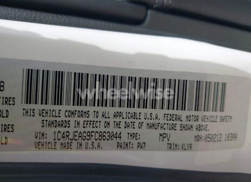 Photo 9 of 2015 Jeep Grand CHEROKEE ALTITUDE (VIN 1C4RJEAG9FC863044)