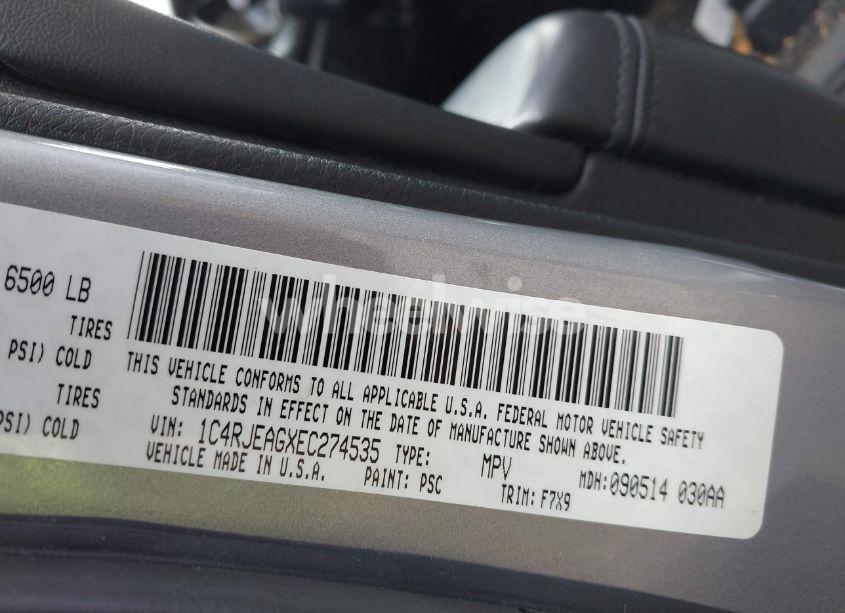 Photo 9 of 2014 Jeep Grand CHEROKEE LAREDO (VIN 1C4RJEAGXEC274535)