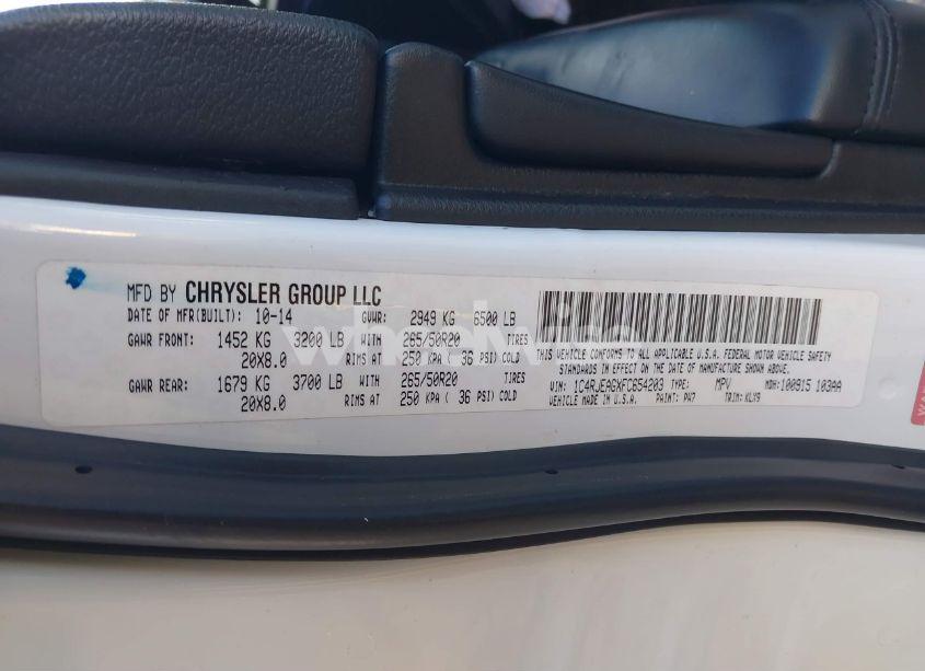 Photo 9 of 2015 Jeep Grand CHEROKEE ALTITUDE (VIN 1C4RJEAGXFC654203)