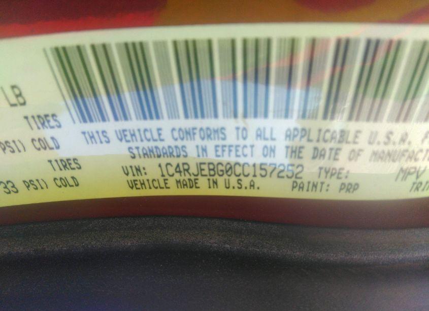 Photo 9 of 2012 Jeep Grand CHEROKEE LIMITED (VIN 1C4RJEBG0CC157252)