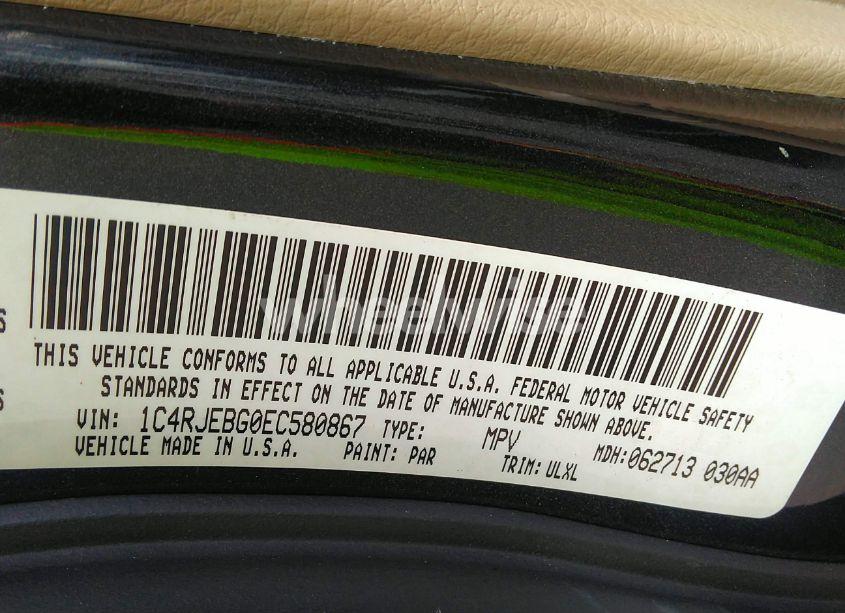 Photo 9 of 2014 Jeep Grand CHEROKEE LIMITED (VIN 1C4RJEBG0EC580867)