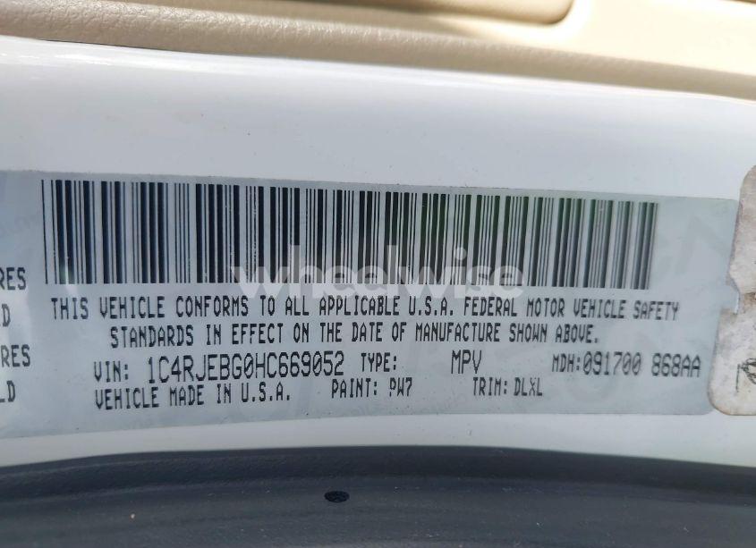 Photo 9 of 2017 Jeep Grand CHEROKEE LIMITED 4X2 (VIN 1C4RJEBG0HC669052)