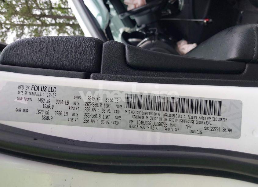 Photo 9 of 2018 Jeep Grand CHEROKEE LIMITED 4X2 (VIN 1C4RJEBG1JC288705)