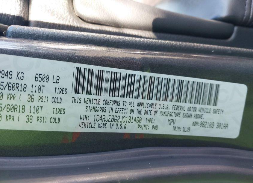 Photo 9 of 2018 Jeep Grand CHEROKEE LIMITED 4X2 (VIN 1C4RJEBG2JC131460)