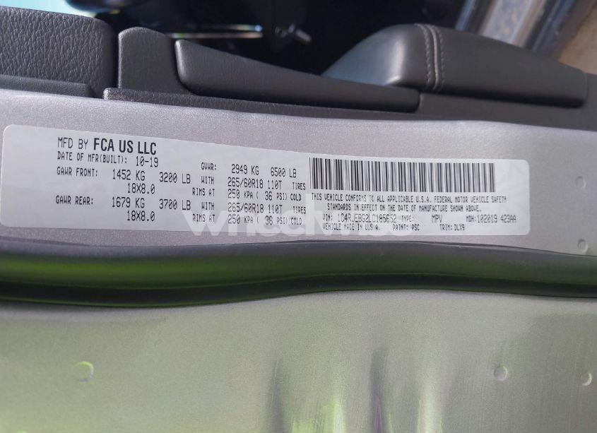 Photo 9 of 2020 Jeep Grand CHEROKEE LIMITED 4X2 (VIN 1C4RJEBG2LC185652)