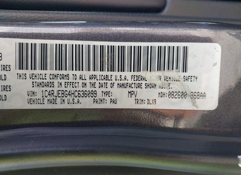 Photo 9 of 2017 Jeep Grand CHEROKEE LIMITED 4X2 (VIN 1C4RJEBG4HC636099)