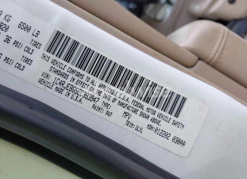 Photo 9 of 2014 Jeep Grand CHEROKEE LIMITED (VIN 1C4RJEBG5EC393947)