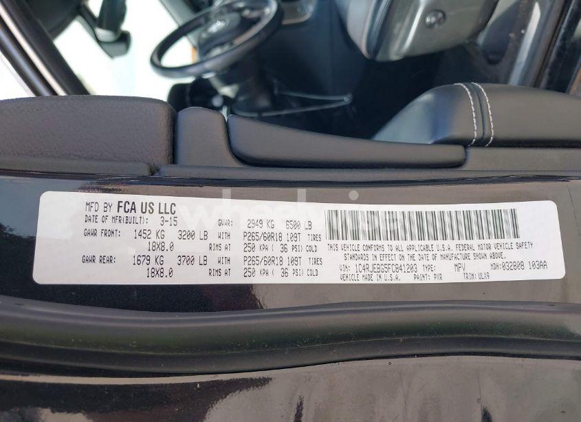 Photo 9 of 2015 Jeep Grand CHEROKEE LIMITED (VIN 1C4RJEBG5FC841203)