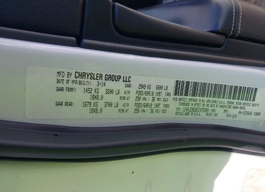 Photo 9 of 2014 Jeep Grand CHEROKEE LIMITED (VIN 1C4RJEBG6EC472589)